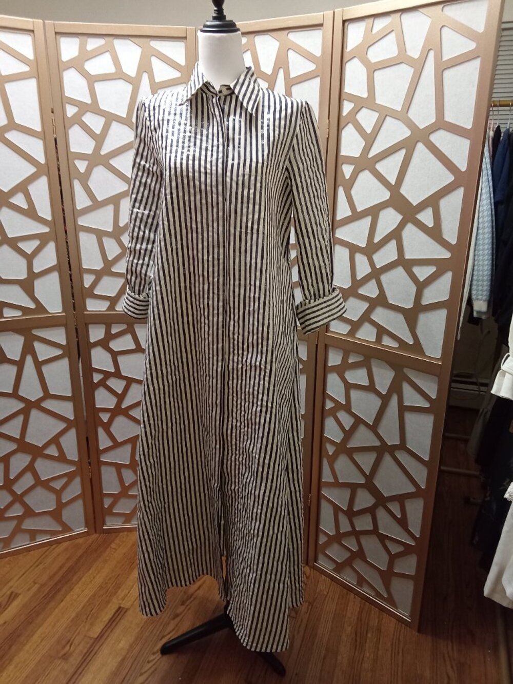 TWP Jennys Gown Sequined Striped NWT